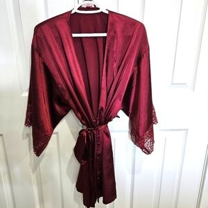 La Senza Satin Kimono Robe Size Small Medium Red